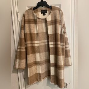 Fleece Plaid Coat